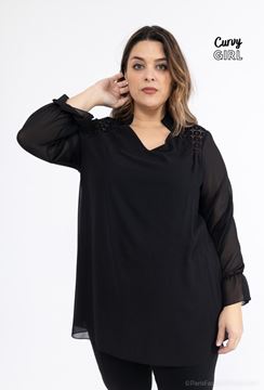 Picture of CURVY GIRL LACE AND CHIFFON TOP
